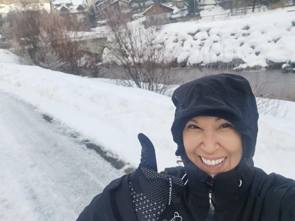 Samah en entraînement hivernal, préparation Antarctique